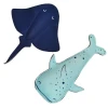 2 zabawki basenowe Snippets - płaszczka i wieloryb