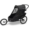 Przyczepka rowerowa 3w1 Wike Premium Double z amortyzacją czarna_Jogger