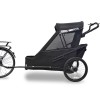 Przyczepka rowerowa dla osób z niepełnosprawnością Wike X Large 2w1 czarna, WBT-XLM-BK_01