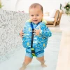 Kamizelka do nauki pływania Early Years Swim Vest z ochroną na kark krokodyle