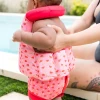 Kamizelka do nauki pływania Swim Vest z ochroną na kark i paskiem - strawberry field