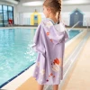 Ponczo Ręcznikowe z Kapturem – Lilac Spring
